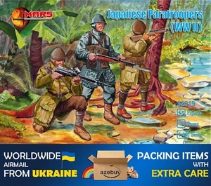 Japanese Paratroopers WWII 1/32 Scale Plastic Model Kit Mars Figures 32019 - Imagen 1 de 12