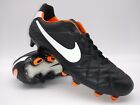 Nike Mens Rare Tiempo Legend IV FG 454316 018 Black Orange Soccer Cleats