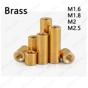 Brass Lengthen Round Nuts Standoff Spacer Pillar M1.6 M1.8 M2 M2.5 - Picture 1 of 6