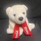 Coca Cola Polar Bear Hard stuffed plush made in Belgium by Hero 10" tall -(9103)