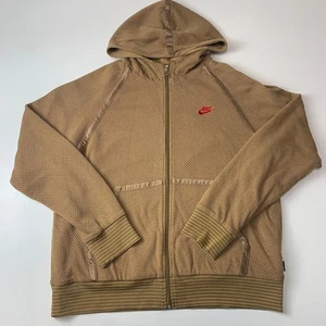 Men’s Vintage NIKE Full Zip Hoodie / Brown / XL / Spellout on Back - Picture 1 of 8