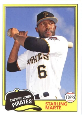 2018 Topps Archives Baseball Card #208 Starling Marte - Image 1 of 2