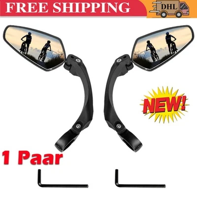 1 Paar Fahrradspiegel E-Bike Rückspiegel Spiegel Fahrrad rechts links MTB City - Bild 1 von 4