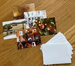 Lot/5 Christmas cards and envelopes, Rancho del Cielo YAF, President Reagan - Picture 1 of 1