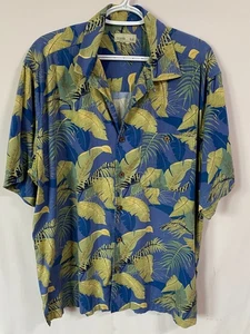 Mens Trader Bay Hawaiian Short Sleeve Button Up Shirt Size Large DAMAGED (A1) - Picture 1 of 10