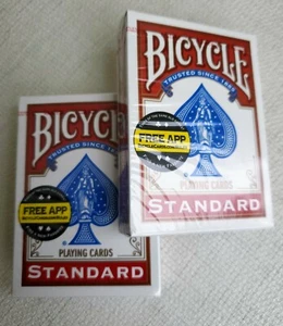 2 New Sealed Decks of Bicycle Standard Face USA Poker Playing Cards in Red - Picture 1 of 4