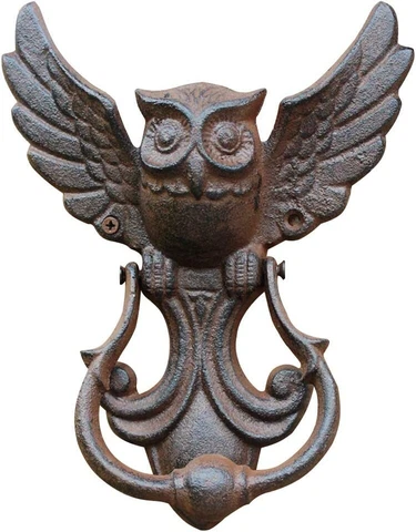 Door Knocker Vintage Antique Cast Iron Head DOOR Solid Large Heavy duty knocker Cover