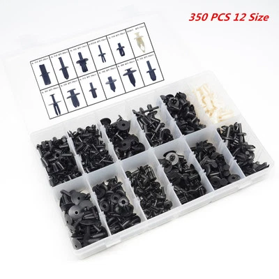 Автомобильный нажимной штифт заклепки отделка зажим панель пряжка внешний внутренний ассортимент коробка комплект - Изображение 1 из 4