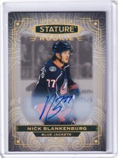 22-23 Upper Deck Stature NICK BLANKENBURG RC Auto 49/99 Blue Jackets (1539)