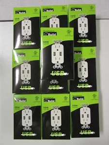 USB DUPLEX RECEPTACLE 10-PACK - WHITE - HOME SELECTS #1314 - Picture 1 of 1