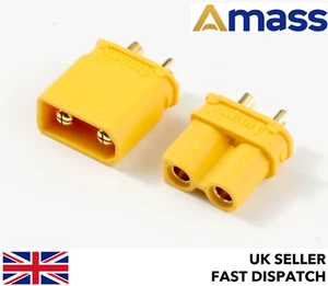 *GENUINE AMASS* XT30U Male & Female Connectors/Plugs/Socket 12v 24v RC LiPo XT30 - Picture 1 of 20
