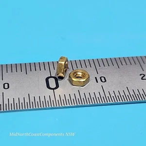 2/5/10pcs M2 Hexagon Hex Nuts Solid Brass Nuts DIN934 P 0.4mm Metric M2 - Bild 1 von 4