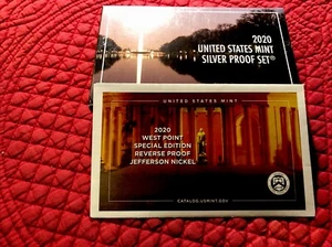 2020-S SILVER Proof Set. + West Point Proof Nickel COA Box 11 Coins. - Picture 1 of 1