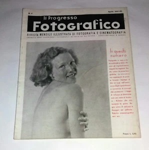 Progresso fotografico N. 4,  Aprile 1937-XV - Rivista mensile ill. di fotografia - Imagen 1 de 3