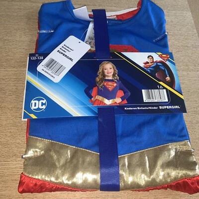Supergirl DC Superhero Supergirl Hero Fancy Dress Costume 7-8yrs 122-128cm New  - Image 1 of 4
