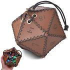 Bag Dice Bag Bag PU Leather Polyhedral Dice Pouch 12cm / 4.7in Drawstring Bag