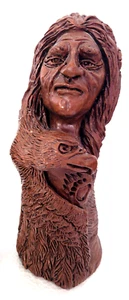 Vintage Red Mill MFG Cigar Tobacco Store Indian Chief mit Adler Figur 7" Resin 1993 - Bild 1 von 11