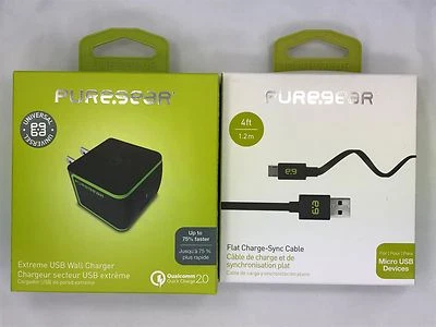 PureGear Quick Charge Wall Charger + 4FT Micro USB Cable Combo - Image 1 of 2