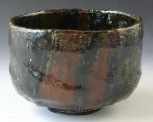 Kyo Kiyomizu yaki ware Japanese matcha bowl Raku yaki Kuro Raku Kakuyo Japan - Picture 1 of 2