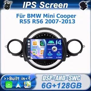 Autoradio Für BMW Mini Cooper R55 R56 2007-2013 GPS Navi Car Play DSP Android 14 - Bild 1 von 18