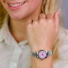 Rolex Ladies Datejust 69174 Pink Dial 18k White Gold Steel Fluted Bezel Watch