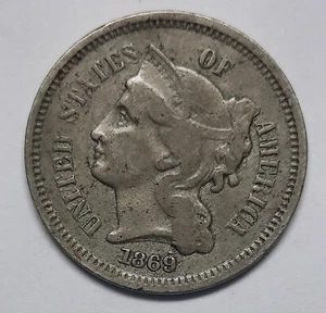 1869 Three Cent Piece! - Picture 1 of 2