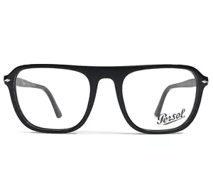 Persol Eyeglasses Frames JACQUES 3359-V 95 Shiny Black Square Full Rim 51-19-145 - Picture 1 of 11