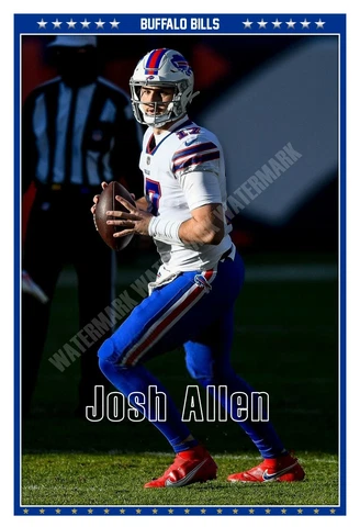 BILLS QUARTERBACK JOSH ALLEN 13”x19” COMMEMORATIVE POSTER Cover