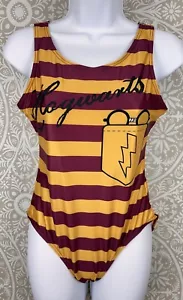 Harry Potter Hogwarts Gold and Burgundy Wizard Swimsuit One Piece Size Medium - Bild 1 von 8