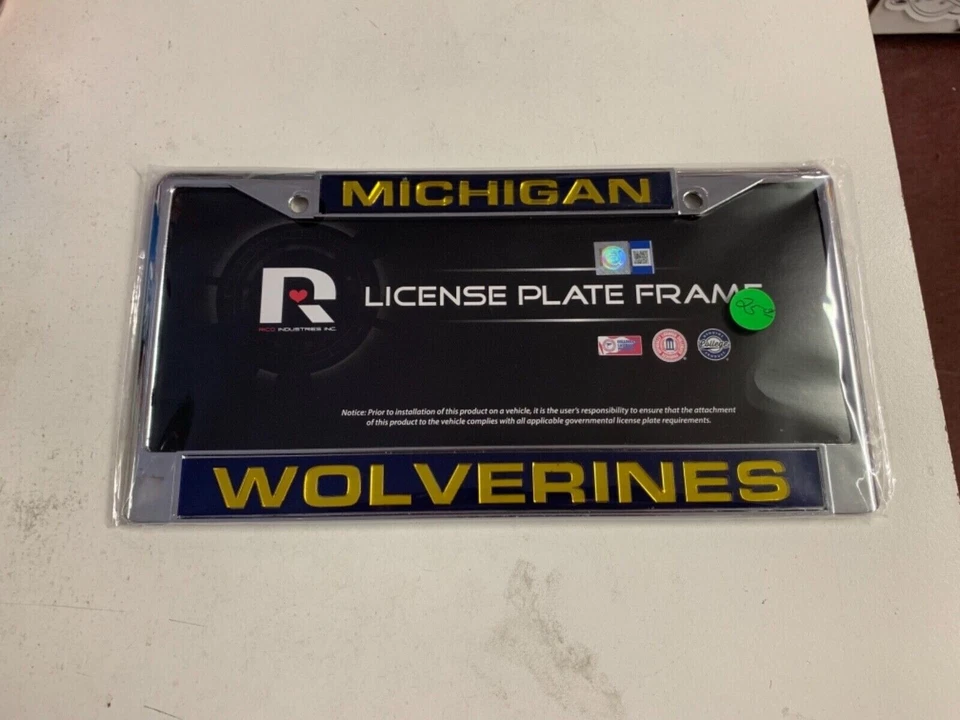 Michigan Wolverines NCAA Laser Cut License Plate Frame RICO - Image 1 of 1