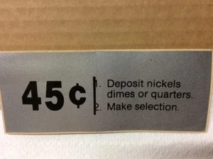 Coca Cola Collectible Vintage Coke Vendor Price Decal - Picture 1 of 2