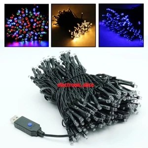DC5V 100LED 10M, 200LED 20M USB Powered safe Portable led string light 8 Modes - Picture 1 of 10