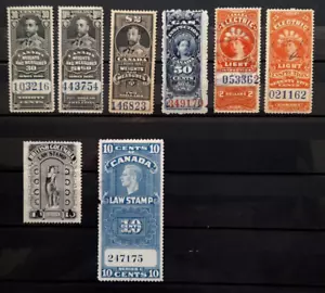 More details for canada revenue fiscal stamps  - gas, electric, law &amp; weights &amp; measures stamps