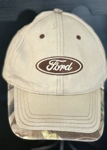 New Official Ford Baseball Cap Hat, Beige, Camo, Adjustable Lightweight - Picture 1 of 7