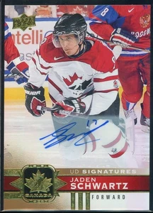 2017-18 Upper Deck Team Canada Gold Foil Signatures #22 Jaden Schwartz - Picture 1 of 2