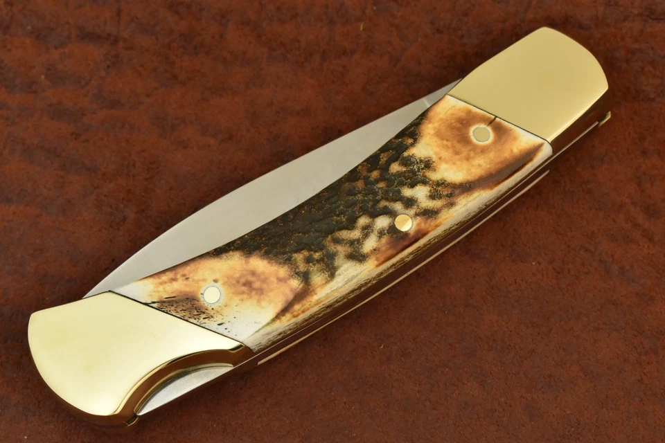 Faca SCHRADE + EUA TIO HENRY VEADO TORRADO JUMBO 5 POLEGADAS ENORME LOCKBACK (23912) - Imagem 1 de 4