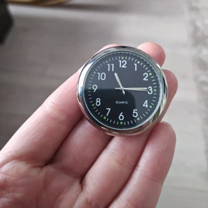 Black Mini Car Vehicle Dashboard Clock Stick On Watch Accessories For Truck Boat - Foto 1 di 15
