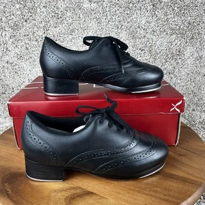 Capezio Roxy Tap Women's Size 6.5 W Professional Dance Shoes Black Leather - Picture 1 of 13
