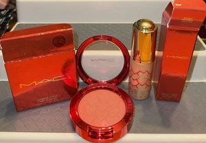 M.A.C Powder Blush Power to You & Molten Metal Highlighter Many Moons Aglow NIB - Picture 1 of 4
