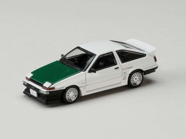 TOYOTA SPRINTER TRUENO (AE86) RHD "TSUCHIYA" WHITE 1/64 HOBBY JAPAN HJ646052BDK