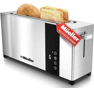 MÜLLER Mueller UltraToast Full Stainless Steel Toaster 2 Slice, Long Extra-Wide Slots 6
