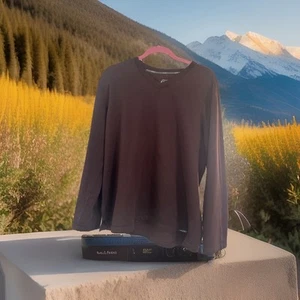 Eddie Bauer Women's Ebtek Large Wine Pullover Long Sleeve Excellent - Picture 1 of 9