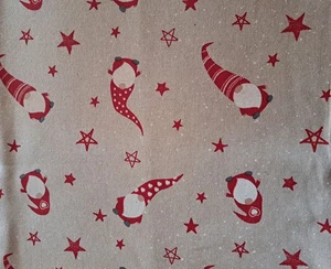 Canvas Stoff mit Weihnachtswichtel - Bild 1 von 2