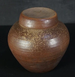 Japón Tokoname Chatsubo Cerámica Hoja de Té Soporte 1900 Madera Horno Artesanal - Imagen 1 de 7