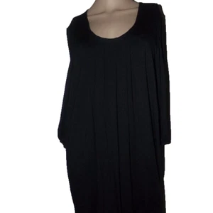 NUEVO CON ETIQUETAS BM&WH, TALLA M, VESTIDO RECTO RAYÓN NEGRO - Imagen 1 de 11