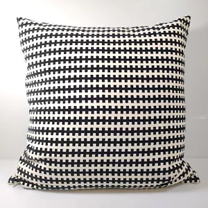 IKEA Stockholm Pillow And Cover Black White Geometric Modern Cotton Velvet 50cm - Picture 1 of 5