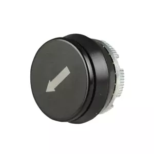 Giovenzana PL005027 22mm Black Push Button with White Arrow - Picture 1 of 1