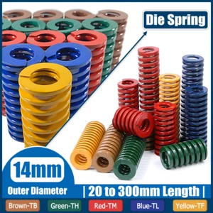 Heavy Load Duty Compression Die Spring OD 14mm & Length 20-300mm Mould Springs - Picture 1 of 14