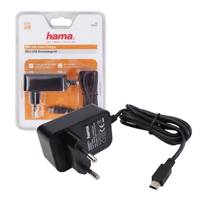 Hama Mini-USB Ladegerät Netzteil Netz-Lader Ladekabel für GPS Navi Navigation - Bild 1 von 3