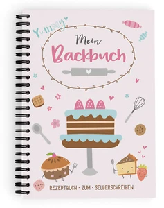 Backbuch zum selberschreiben DIN A5 mit Schutzcover Rezeptbuch Rezeptordner - Bild 1 von 5